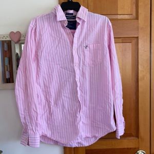American Eagle Men’s pink striped shirt